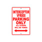Interceptor VFR800 Motorbike Parking Only All Others Will Be Towed Aluminum Metal Sign