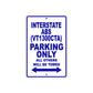 Interstate ABS (VT1300CTA) Motorbike Parking Only All Others Will Be Towed Aluminum Metal Sign