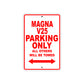 Magna V25 Motorbike Parking Only All Others Will Be Towed Aluminum Metal Sign