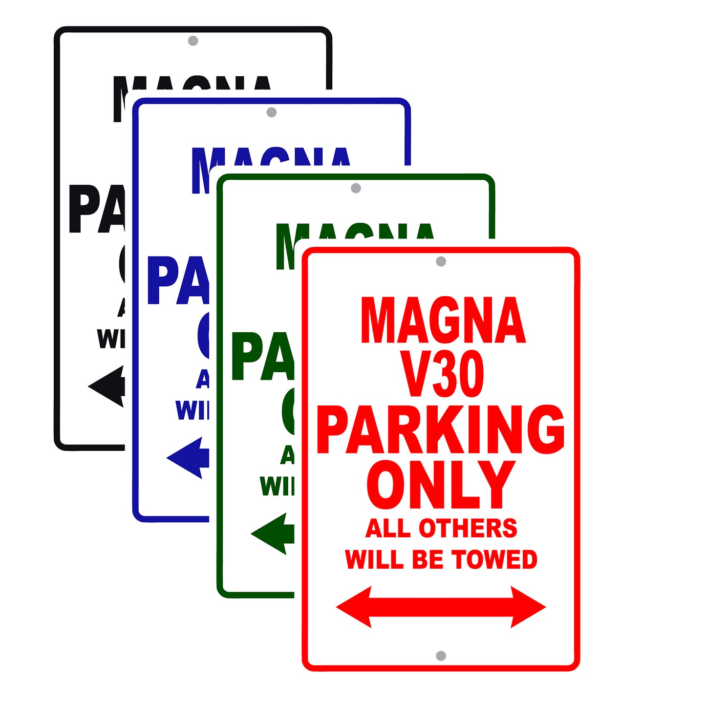 Magna V30 Motorbike Parking Only All Others Will Be Towed Aluminum Metal Sign