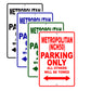 Metropolitan (NCH50) Motorbike Parking Only All Others Will Be Towed Aluminum Metal Sign