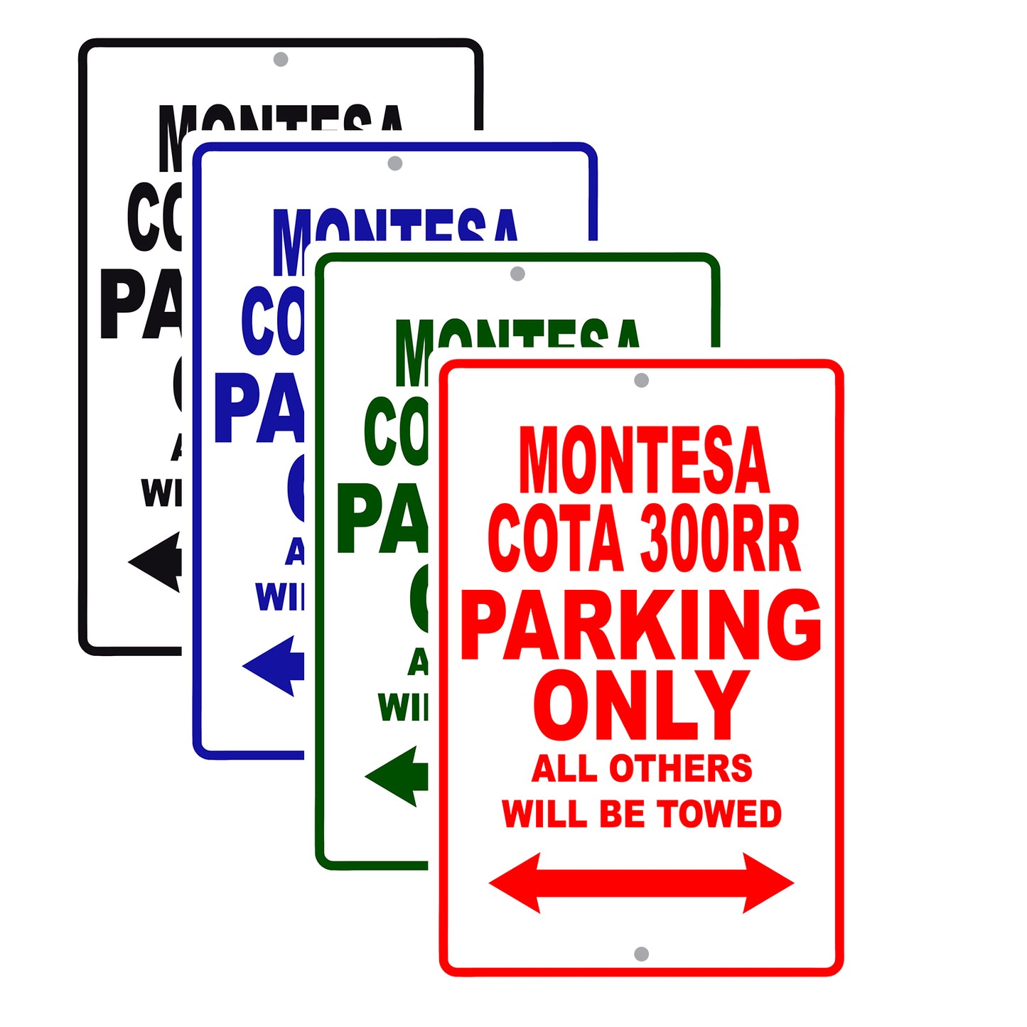 Montesa Cota 300RR Motorbike Parking Only All Others Will Be Towed Aluminum Metal Sign