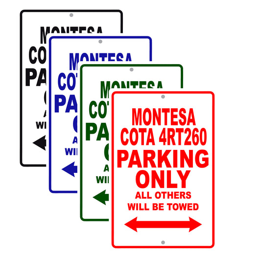 Montesa Cota 4RT260 Motorbike Parking Only All Others Will Be Towed Aluminum Metal Sign