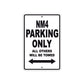 NM4 Motorbike Parking Only All Others Will Be Towed Aluminum Metal Sign