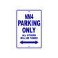 NM4 Motorbike Parking Only All Others Will Be Towed Aluminum Metal Sign
