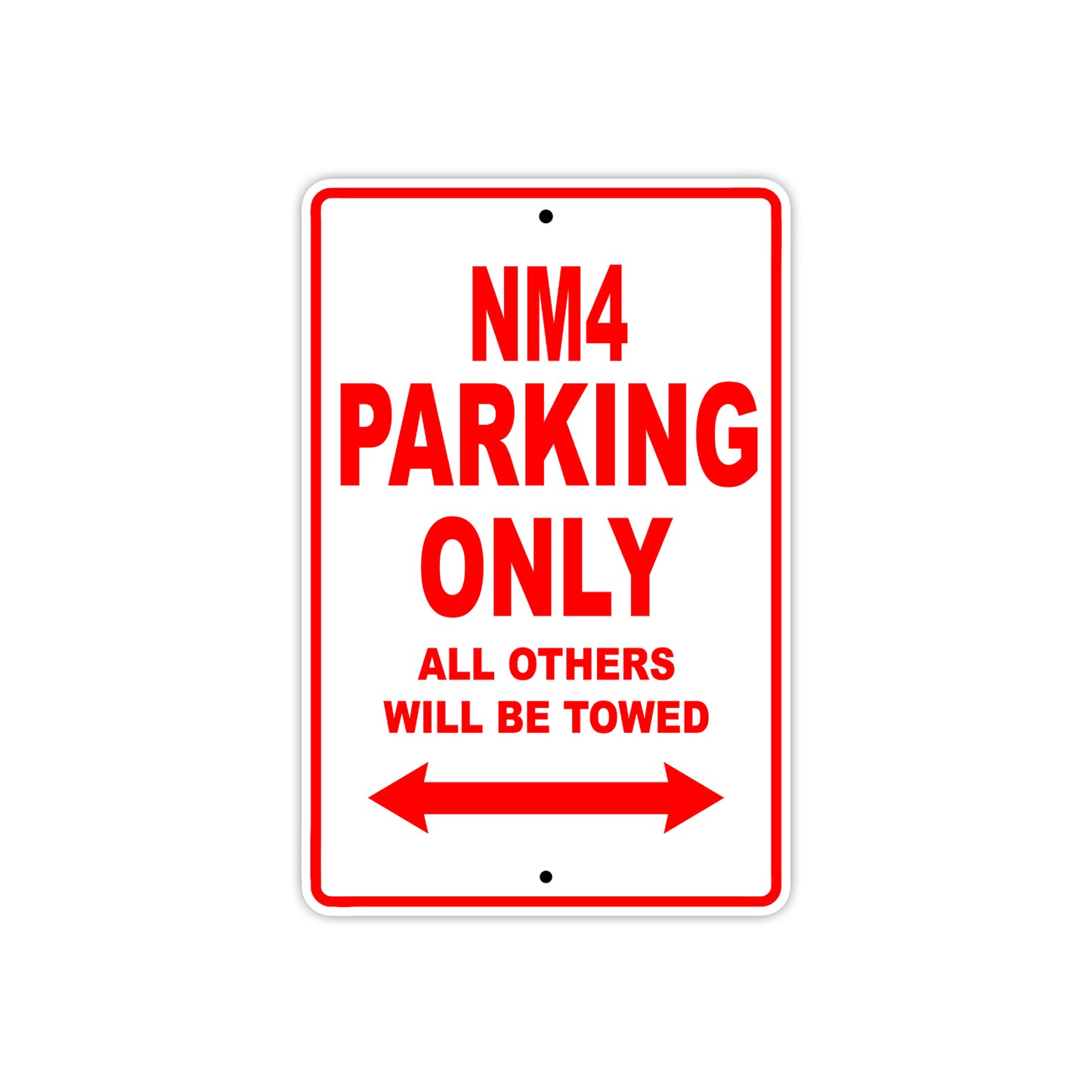 NM4 Motorbike Parking Only All Others Will Be Towed Aluminum Metal Sign