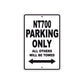 NT700 Motorbike Parking Only All Others Will Be Towed Aluminum Metal Sign