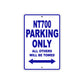 NT700 Motorbike Parking Only All Others Will Be Towed Aluminum Metal Sign