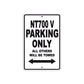 NT700 V Motorbike Parking Only All Others Will Be Towed Aluminum Metal Sign