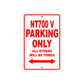 NT700 V Motorbike Parking Only All Others Will Be Towed Aluminum Metal Sign