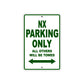 NX Motorbike Parking Only All Others Will Be Towed Aluminum Metal Sign