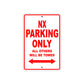 NX Motorbike Parking Only All Others Will Be Towed Aluminum Metal Sign