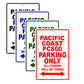 Pacific Coast PC800 Motorbike Parking Only All Others Will Be Towed Aluminum Metal Sign