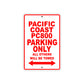 Pacific Coast PC800 Motorbike Parking Only All Others Will Be Towed Aluminum Metal Sign