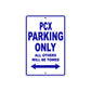 PCX Motorbike Parking Only All Others Will Be Towed Aluminum Metal Sign