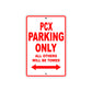 PCX Motorbike Parking Only All Others Will Be Towed Aluminum Metal Sign