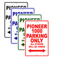 Pioneer 1000 Bicycle Parking Only All Others Will Be Towed Aluminum Metal Sign