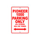 Pioneer 1000 Bicycle Parking Only All Others Will Be Towed Aluminum Metal Sign