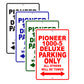 Pioneer 1000-5 Deluxe Motorcycle Parking Only All Others Will Be Towed Aluminum Metal Sign