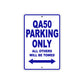 QA50 Motorcycle Parking Only All Others Will Be Towed Aluminum Metal Sign
