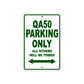 QA50 Motorcycle Parking Only All Others Will Be Towed Aluminum Metal Sign