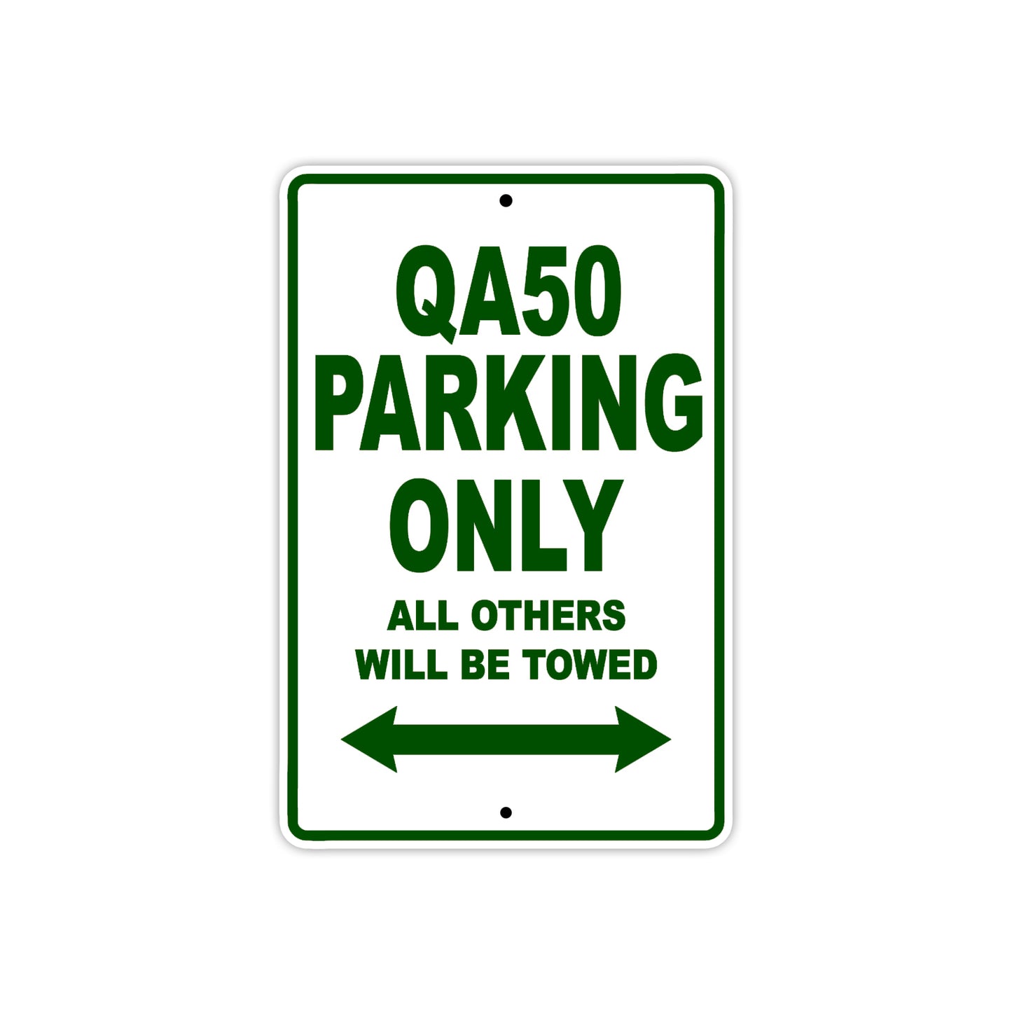 QA50 Motorcycle Parking Only All Others Will Be Towed Aluminum Metal Sign