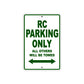 RC Motorcycle Parking Only All Others Will Be Towed Aluminum Metal Sign