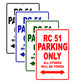 RC 51 Motorcycle Parking Only All Others Will Be Towed Aluminum Metal Sign