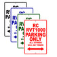 RC RVT1000 Motorcycle Parking Only All Others Will Be Towed Aluminum Metal Sign