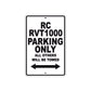 RC RVT1000 Motorcycle Parking Only All Others Will Be Towed Aluminum Metal Sign