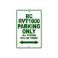 RC RVT1000 Motorcycle Parking Only All Others Will Be Towed Aluminum Metal Sign