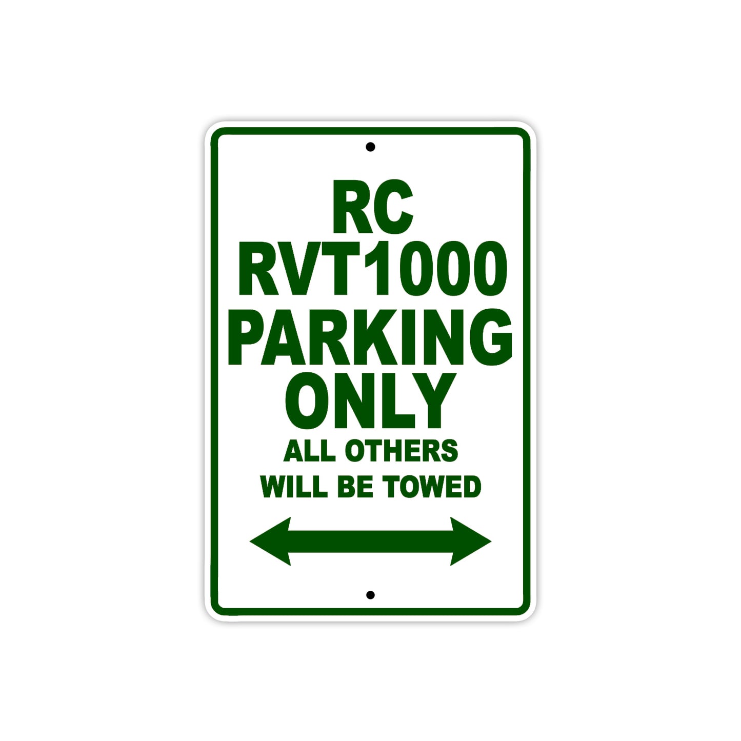 RC RVT1000 Motorcycle Parking Only All Others Will Be Towed Aluminum Metal Sign