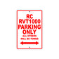 RC RVT1000 Motorcycle Parking Only All Others Will Be Towed Aluminum Metal Sign