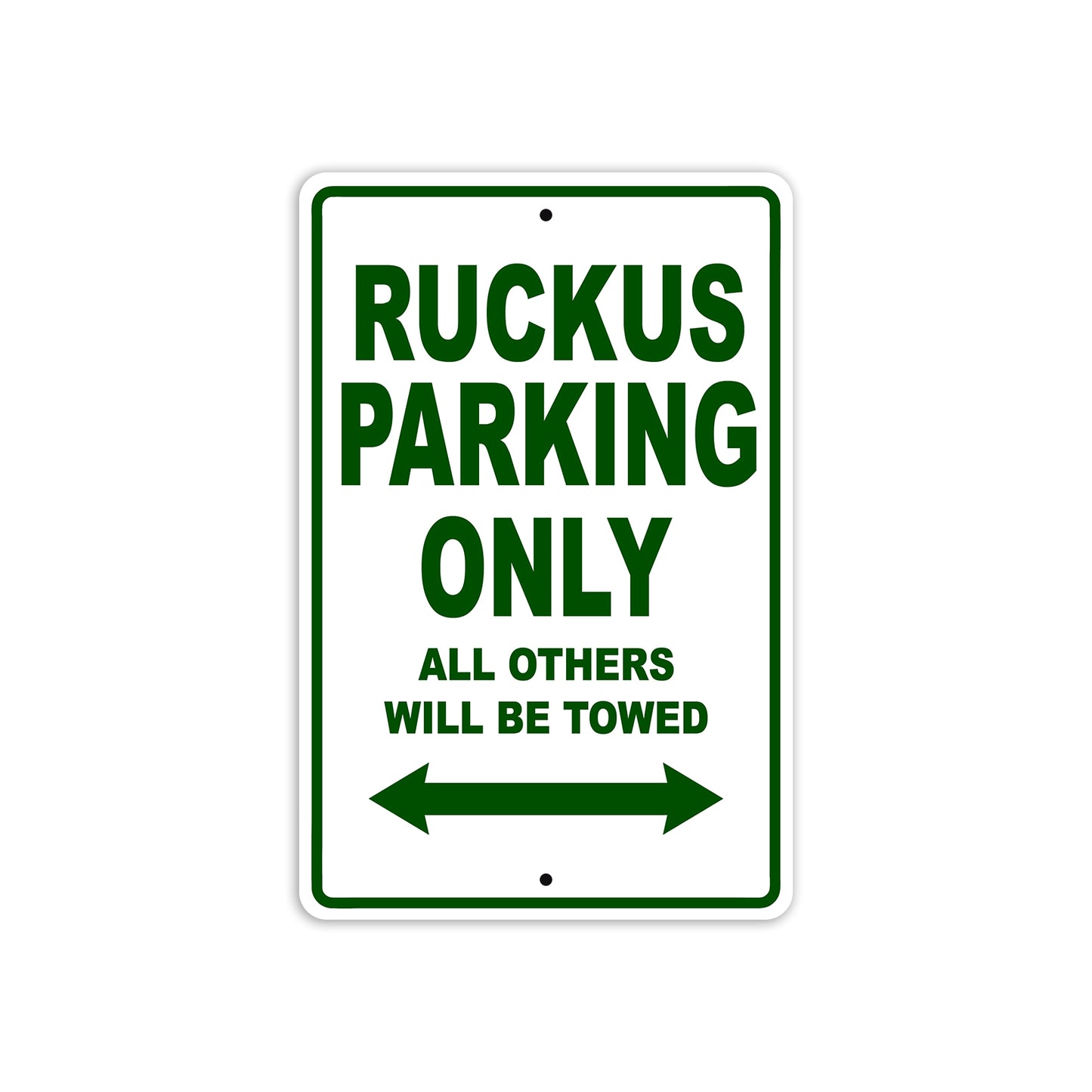 Ruckus Motorcycle Parking Only All Others Will Be Towed Aluminum Metal Sign