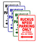 Ruckus NPS50 Motorcycle Parking Only All Others Will Be Towed Aluminum Metal Sign