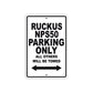 Ruckus NPS50 Motorcycle Parking Only All Others Will Be Towed Aluminum Metal Sign