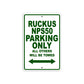 Ruckus NPS50 Motorcycle Parking Only All Others Will Be Towed Aluminum Metal Sign
