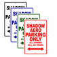 Shadow Aero Motorcycle Parking Only All Others Will Be Towed Aluminum Metal Sign