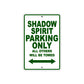 Shadow Spirit Motorcycle Parking Only All Others Will Be Towed Aluminum Metal Sign