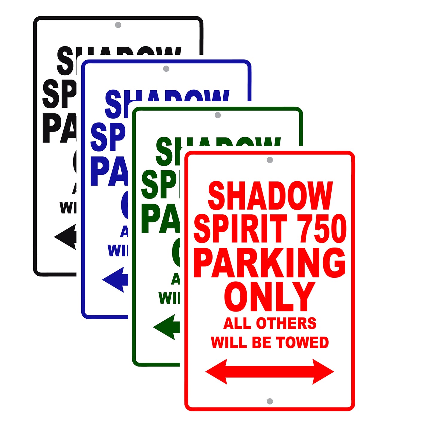 Shadow Spirit 750 Motorcycle Parking Only All Others Will Be Towed Aluminum Metal Sign