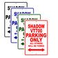 Shadow VT700 Motorcycle Parking Only All Others Will Be Towed Aluminum Metal Sign