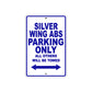 Silver Wing ABS Motorcycle Parking Only All Others Will Be Towed Aluminum Metal Sign