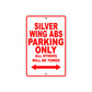 Silver Wing ABS Motorcycle Parking Only All Others Will Be Towed Aluminum Metal Sign