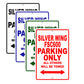 Silver Wing FSC600 Motorcycle Parking Only All Others Will Be Towed Aluminum Metal Sign