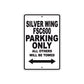 Silver Wing FSC600 Motorcycle Parking Only All Others Will Be Towed Aluminum Metal Sign