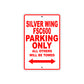 Silver Wing FSC600 Motorcycle Parking Only All Others Will Be Towed Aluminum Metal Sign