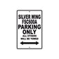 Silver Wing FSC600A Motorcycle Parking Only All Others Will Be Towed Aluminum Metal Sign