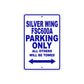Silver Wing FSC600A Motorcycle Parking Only All Others Will Be Towed Aluminum Metal Sign