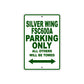 Silver Wing FSC600A Motorcycle Parking Only All Others Will Be Towed Aluminum Metal Sign