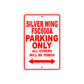 Silver Wing FSC600A Motorcycle Parking Only All Others Will Be Towed Aluminum Metal Sign